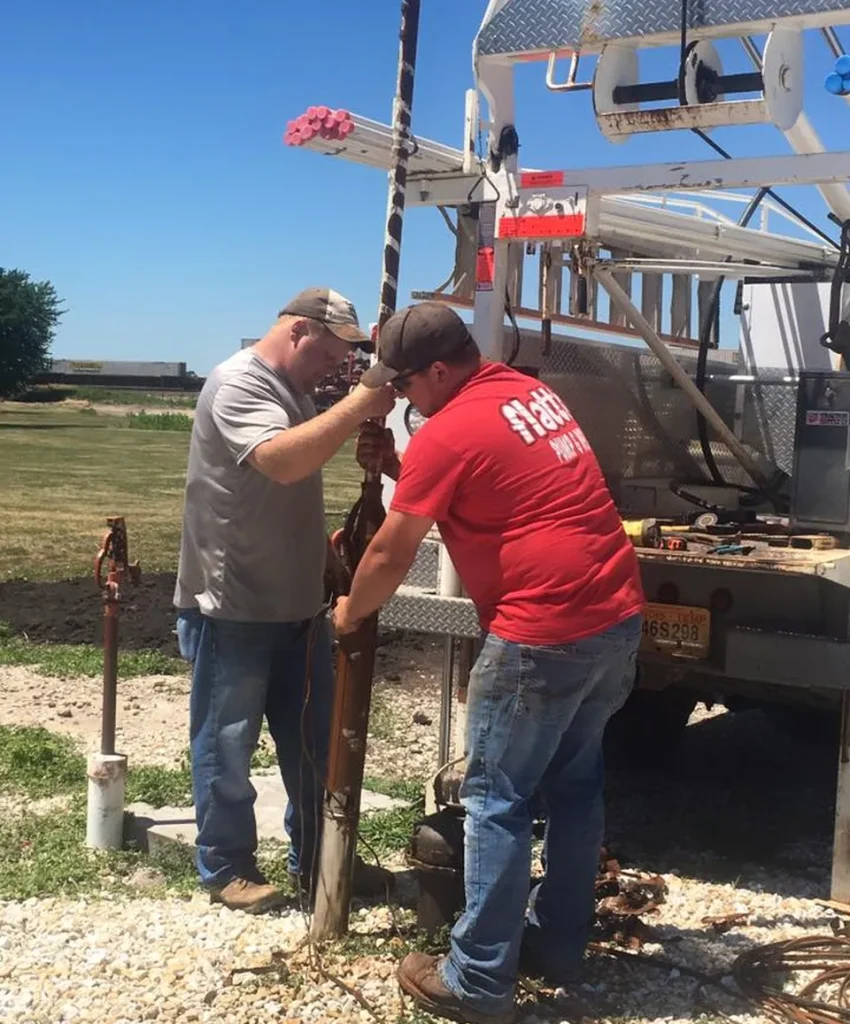 two men drilling