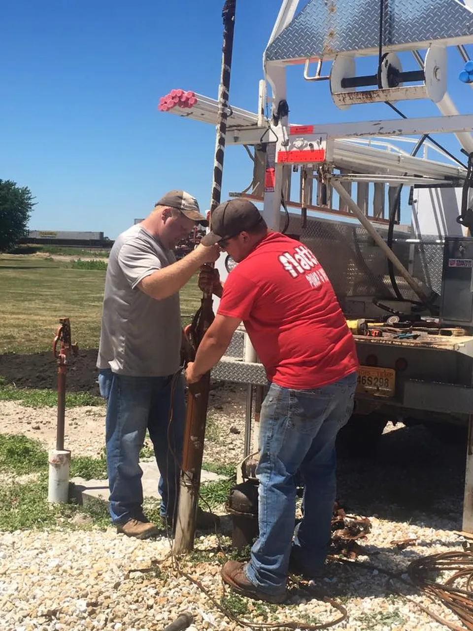 two men drilling
